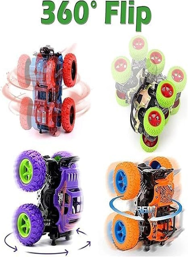 شاحنة احتكاك عملاقة من LastN للأطفال من عمر 3 إلى 8 سنوات | سيارة انزلاق 360 درجة | سيارة دفع وانطلاق للأمام | ألعاب، هدية مثالية لحفلات أعياد الميلاد للأطفال، متعددة الألوان، عبوة من 4 قطع - Image 5